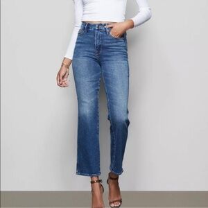 NWT Good American Straight Leg High Rise Jeans Size 6 / 28 Length